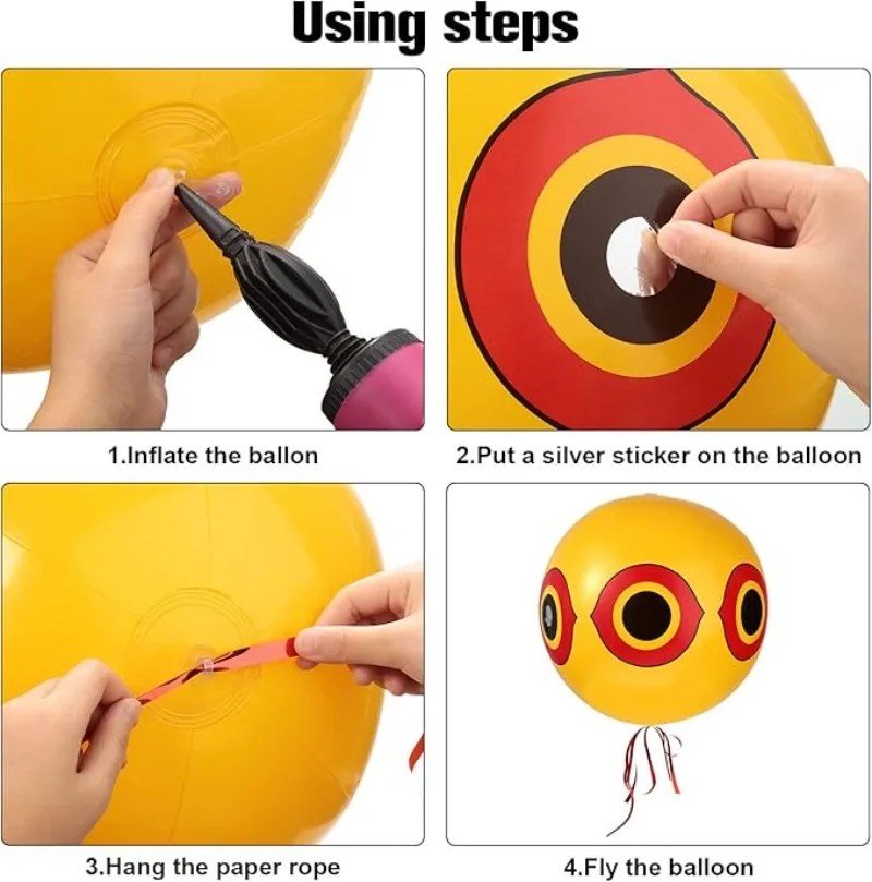 Bird Scare-Eye Balloon for Orchard Courtyard Anti-Bird Repellent Inflatable Ball Hanging Bird Fear Balloon Deterrent Eye Balloon - Image 6