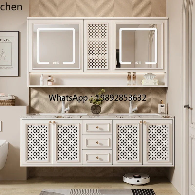 

XX rock slab integrated hot bending bathroom cabinet washbasin toilet bathroom bathroom cabinet double basin washbasin pool