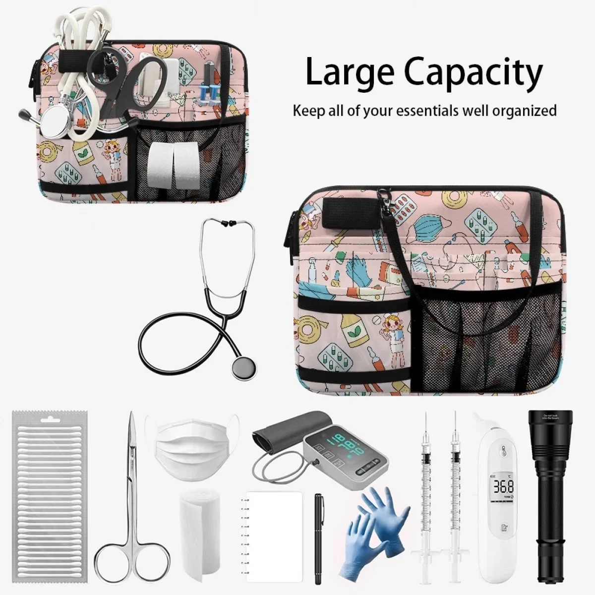 Kawaii Krankens ch wester Medical Designer Casual Hüft tasche praktische verstellbare Riemen Pflege Werkzeug Gürtel tasche für Stethoskop Medizin Verband