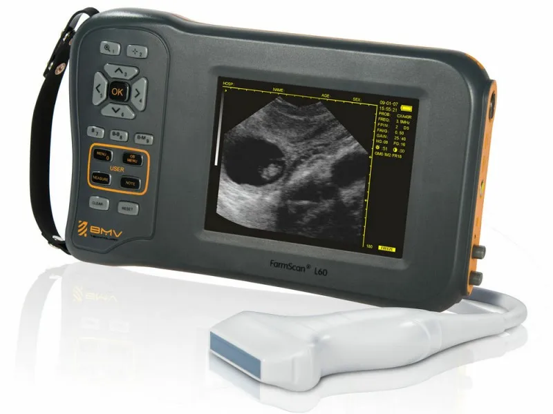 BMV FarmScan L60 Portable Veterinary Ultrasound Scanner Handheld B Mode for Cattle Sheep Pig Pregnancy Diagnosis