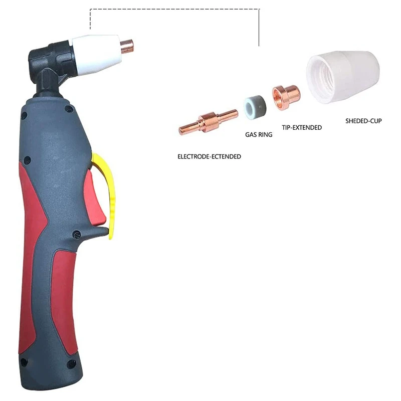 Neue 50pcs plasmas ch neider verbrauchs materialien brenner spitze elektroden düsen kit für PT-31 JG-40 WSD-LG40 fit cut 50d 50 40 plasmas ch neider