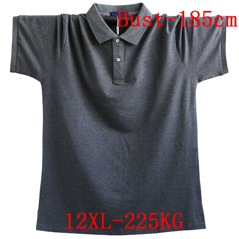 summer men t-Shirt short sleeve home casual oversize tees plus size 8XL 10XL 12XL 14XL turn-down collar tees 68 70 72 74 76 tops