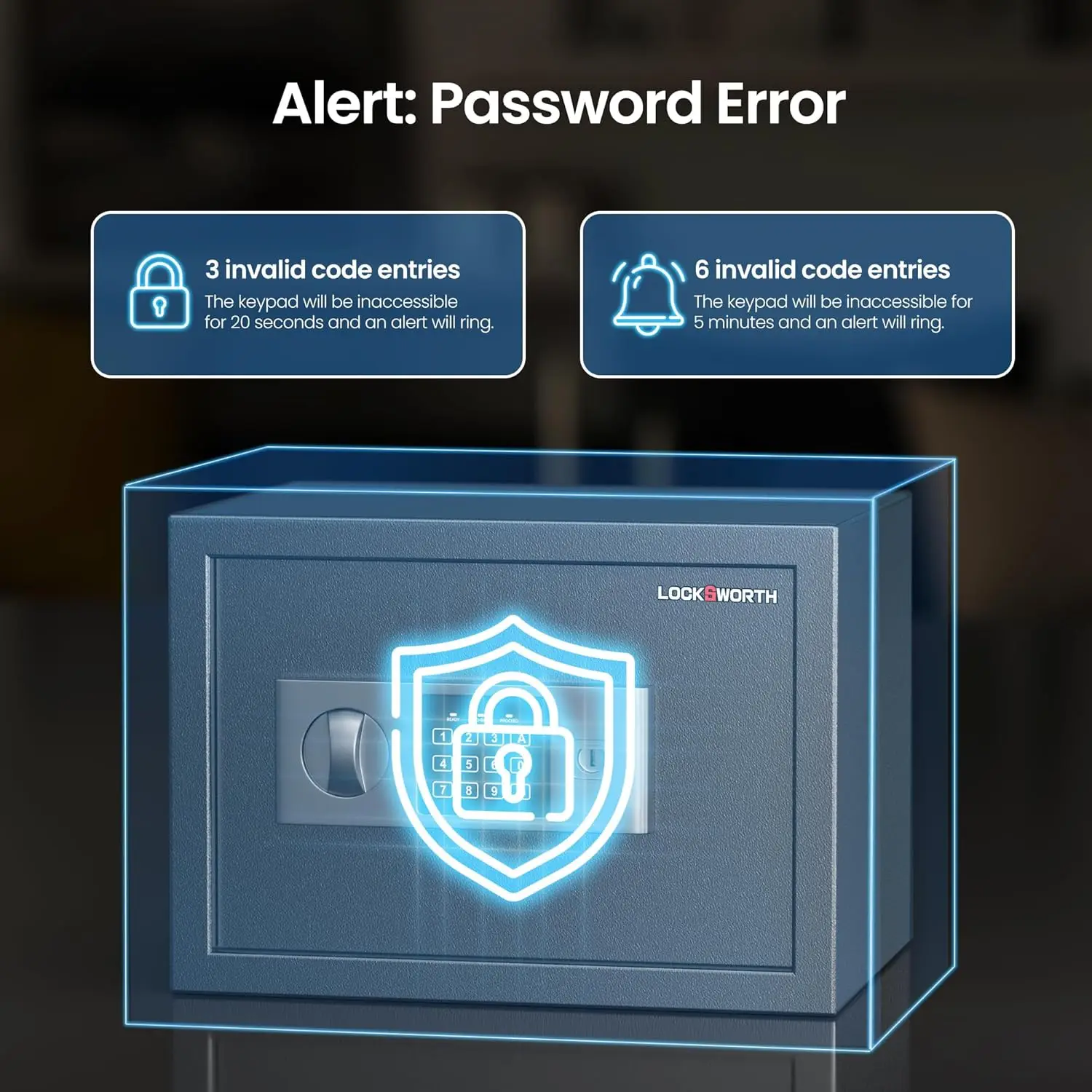 Compact Digital Security Safe Box for Money, Jewelry, Documents - 0.6 Cubic Feet, Easy Installation