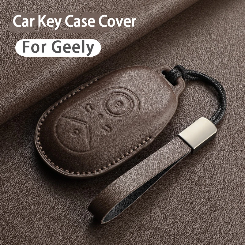 

Для Geely Galaxy L7 2022-2025 L6 Max 1.5t Plus Air Pro Galaxy L7 Max E8 E5 Кожаный чехол для автомобильного ключа Защитный чехол Автозапчасти