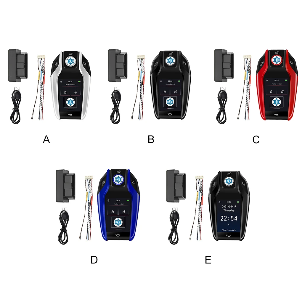 

Умный ЖК-пульт дистанционного управления, автомобильный ключ, ЖК-дисплей, умный ключ, автомобильный пульт дистанционного управления, функция защиты от потери, вход без ключа, красный