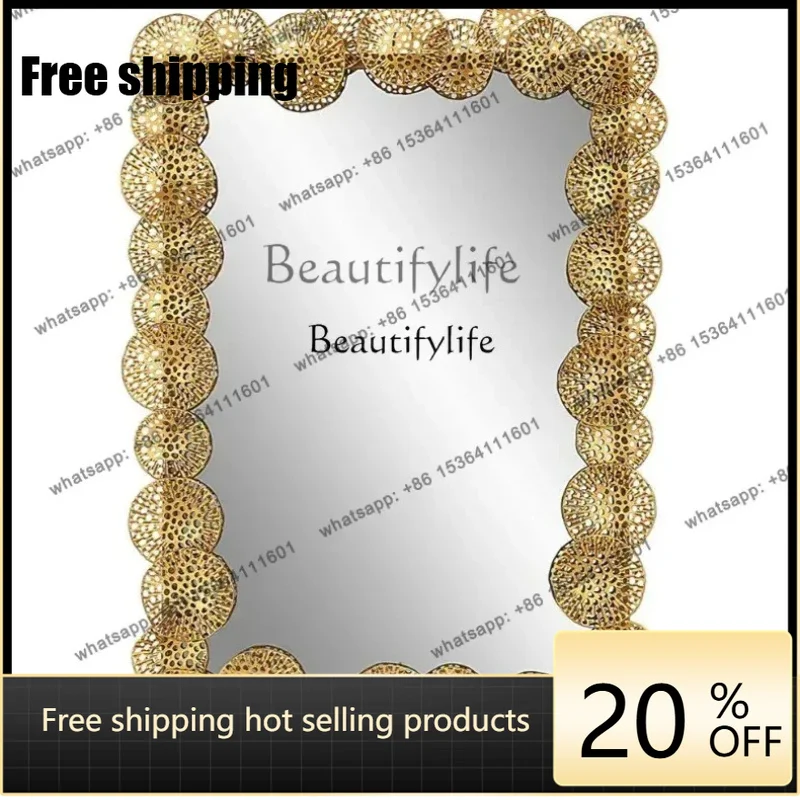 Factory Customization.Creative bedroom vanity mirror decorative vanity mirror porch desktop special-shaped retro bathroom