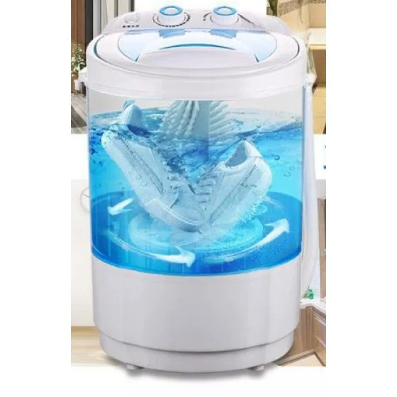 Portable Compact 2 In 1 Mini Laundry Washer Spinner Small Washing Machine For Socks Underwear Shoe Daily Cleaning Accessory