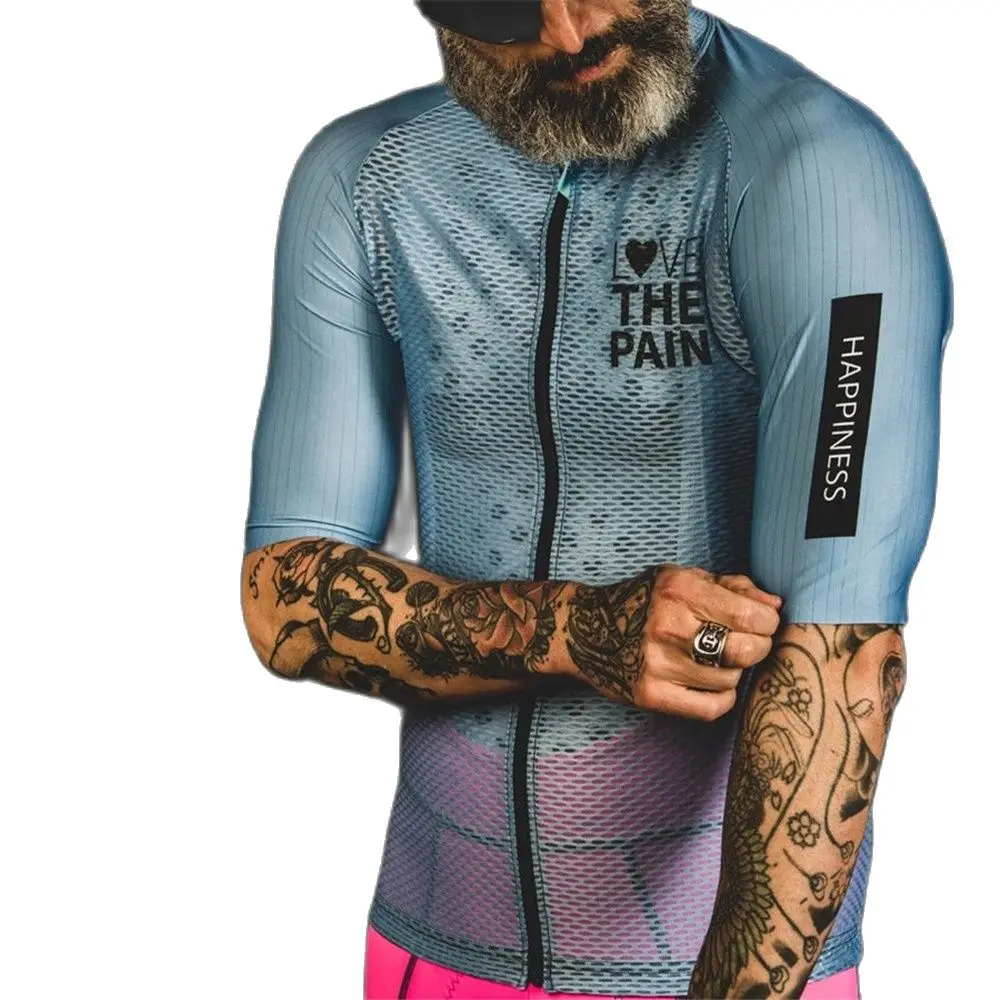 Love The Pain Men's Cycling Jersey Summer Breathable Sweatshirt  Maillot Ciclismo Vest Sleeveless Run Quick Dry Leisure Clothing