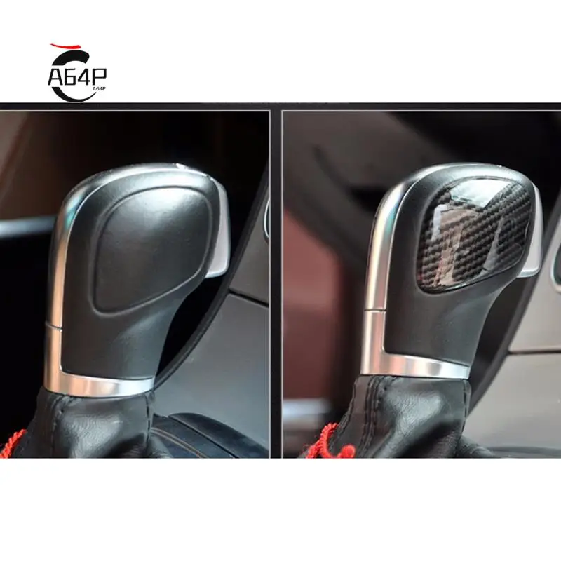 

A64P-углеродное волокно, ручка переключения передач, накладка на головку, автомобильные аксессуары для Atlas Tiguan Beetle Golf Jetta Passat CC