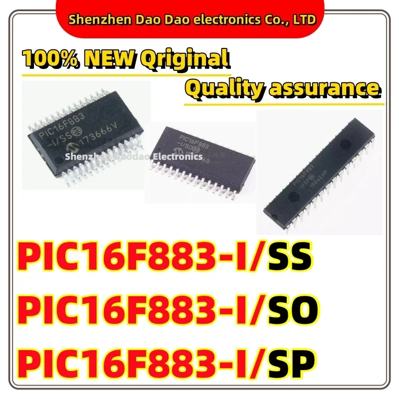 5Pcs PIC16F883-I/SS SSOP-28 PIC16F883-I/SO SOP-28 PIC16F883-I/SP DIP-28 PIC16F883 Microcontroller chip IC new original