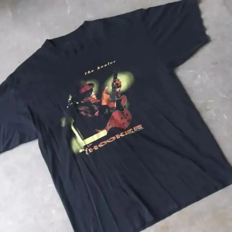 Vtg 1995 The Healer John Lee Hooker T Shirt Classic Black S 234Xl Cc1194