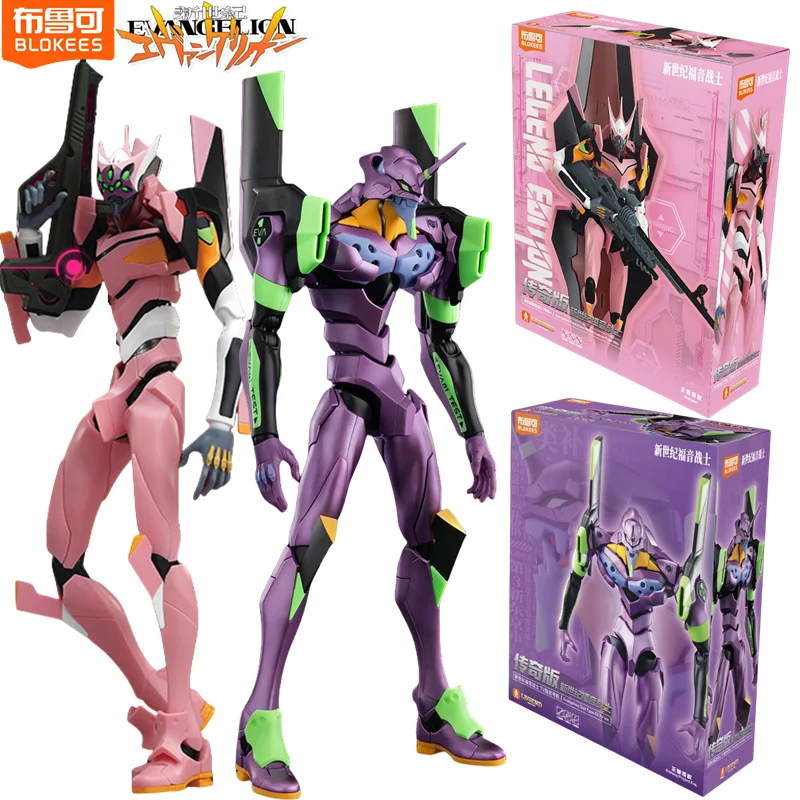 

TV Version BLOKEES EVANGELION EVA-01 EVA08 NEON GENESIS NERV Lkari Shinji Assembled Action Figure Collection Anime Doll Toy Gift