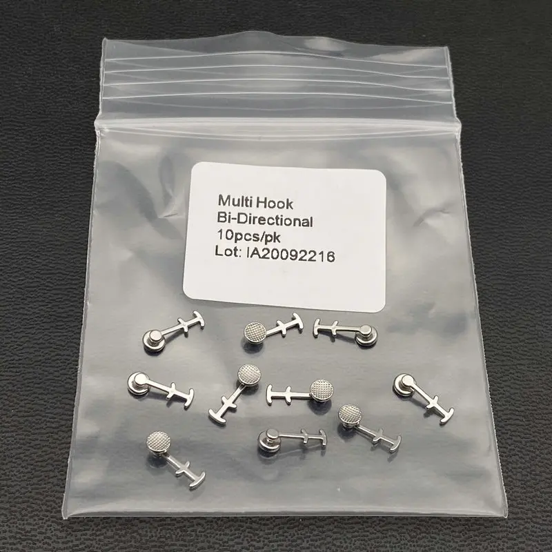 

10pcs/pack Dental Orthodontic Lingual button Lingual Attachments multi-hook monoblock bondable button ortho brackets