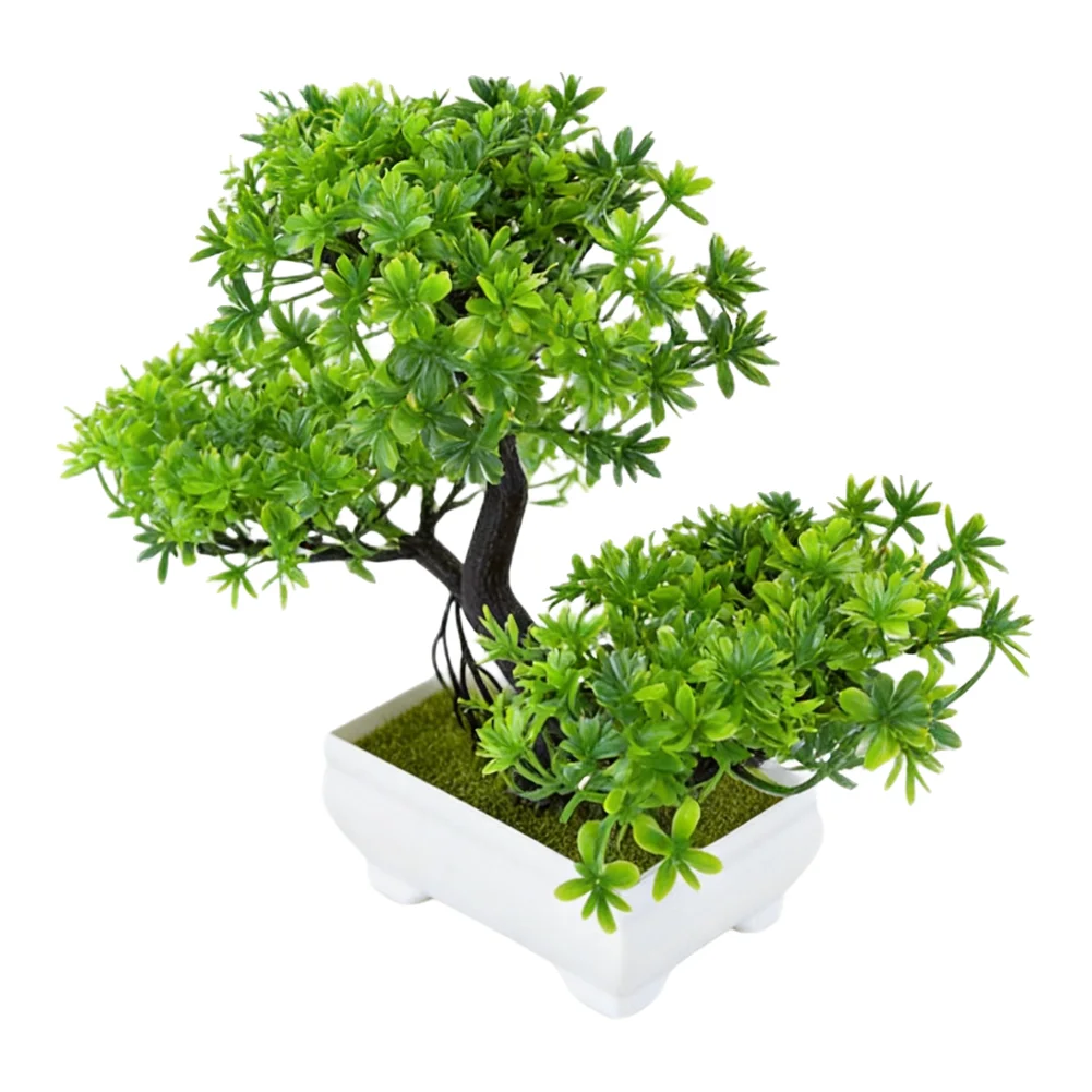 Artificial Pine Tree in Decorative Pot for Home Living Room Dining Area Office Desk Shelf Retail Display Indoor Greenery