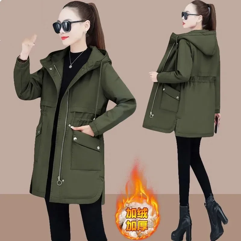 Winter Quilted Cotton Clothes Women\'s Korean Loose Jacket 2023 Hooded Thick Padded Jacket Fashion Padded Coat Female Parka