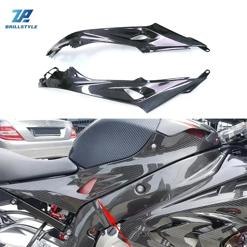 

Motorcycle Accessories 3K 3*3 Dry Carbon Fiber Under Tank Frame Side Panel Cover For BMW S1000RR 2015-2018