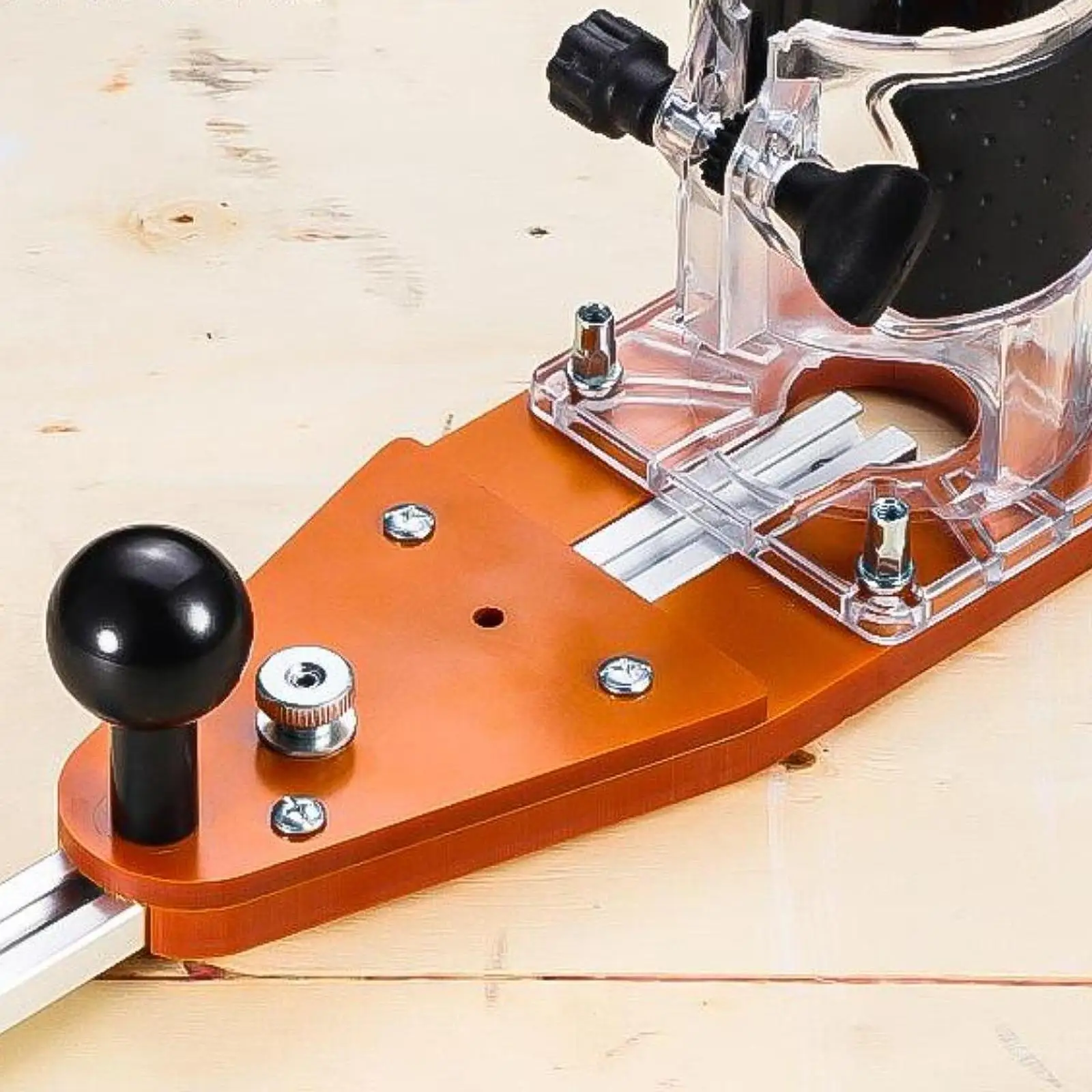 Router Circle Cutting Jig Metal Guide Track Adjustable Slotting Board for Electric Woodworking Grinder