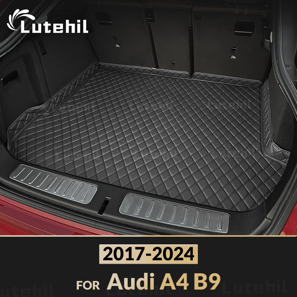 For Audi A4 B9 2024 2023 2022 2021 2020 2019 2018 2017 Lutehil Car Trunk Mat Cargo Liner Carpet Interior Accessories Cover