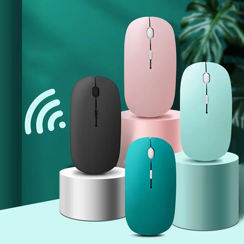 Mouse Sem Fio Bluetooth Silencioso 2.4G Dual-mode Ergonômico Cor Morandi Portátil para Laptops, Computadores, PC, Escritório e Jogos