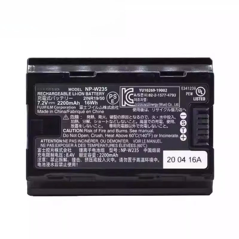 For fuji np-w235 battery x-t4 xt4 xt5 xh2 gfx100s gfx50sii second generation camera