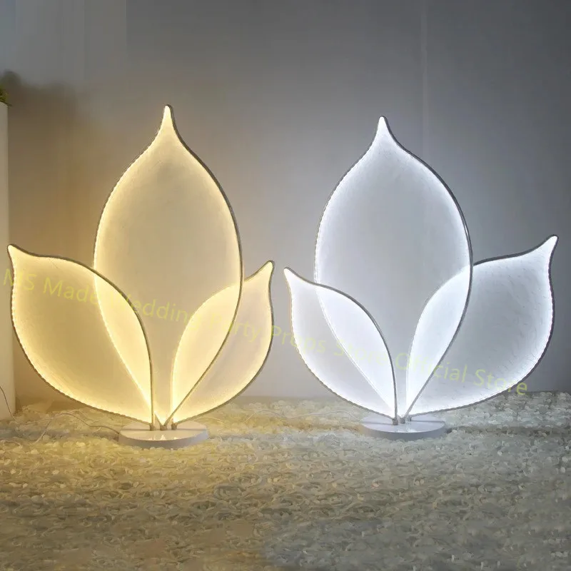 Modern Stage Atmosphere Lights LED Interior Landscape Petals For Family Wedding Party Stage Decoration