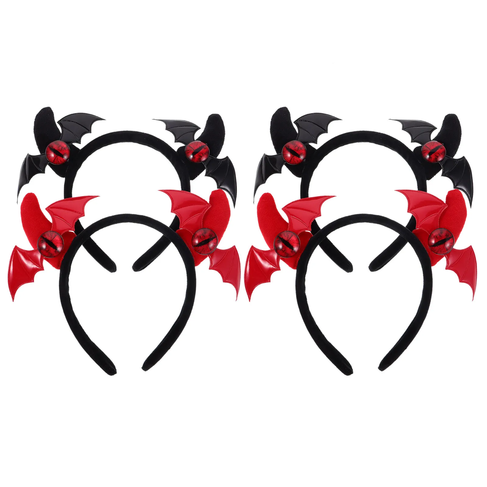 

4Pcs Halloween Devil Horns Headband Demon Hair Accessory Women Girls Cosplay Party Headdress Halloween Costume