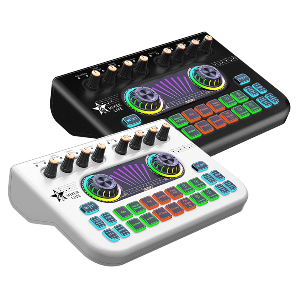 X3 Gaming Audio Mixer Streaming with Audio Interface BT SoundBoard Voice Changer Sound Card,for PC Phone Game Voice,Podcast