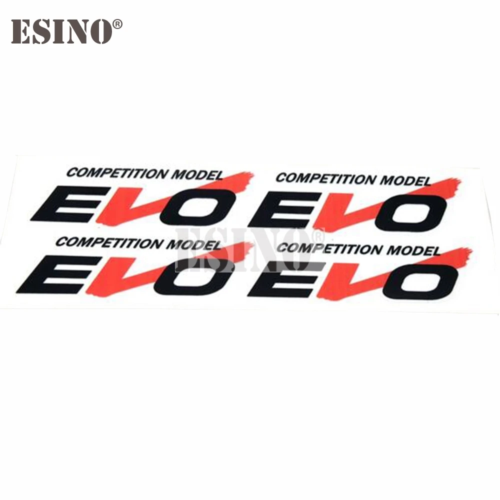 4 x Car Styling Wheel Rim Decorative Vinyl Sticker Series EVO Competition Model Creative Decals Car Accessories