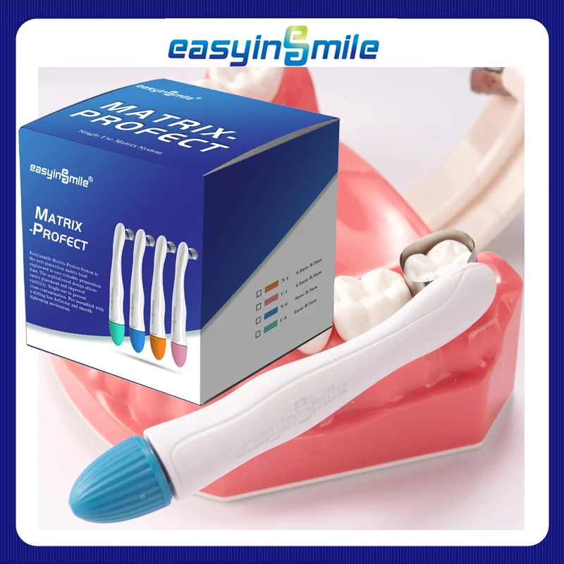 

Наборы лент для стоматологической матрицы Easyinsmile, 10/50 шт., предварительно оформированные ленты для моляров, регулируемая секционная матричная система для восстановления