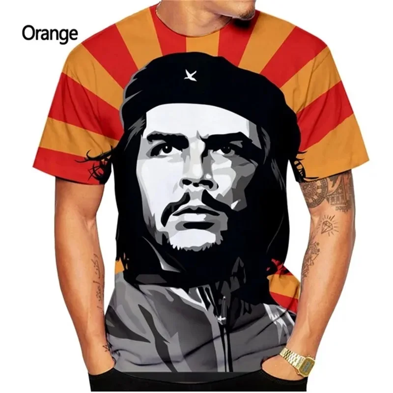 Che Guevara T-Shirt Men 3D-printed Summer Casual Short Sleeve Plus Size Tee Top Full Print Men T Shirts Streetwear Ropa Hombre