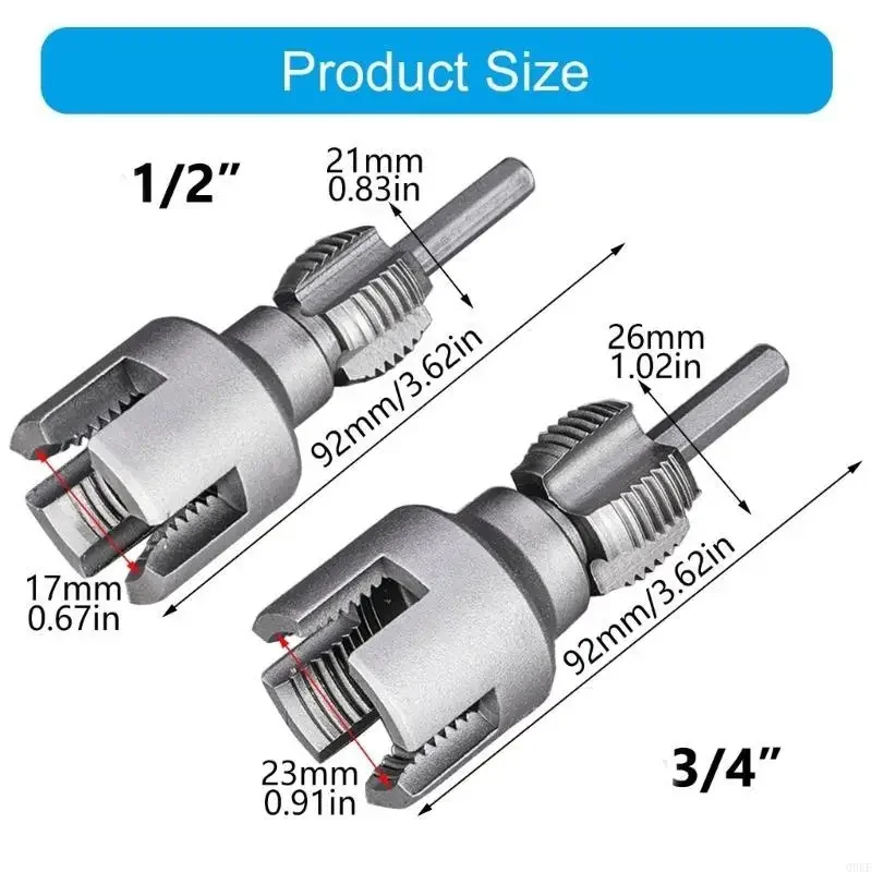"3/4"가 전기 드릴 DIY 파이프 설치 용 배관 액세서리가있는 직업 PVC 스레드 메이커 도구 키트