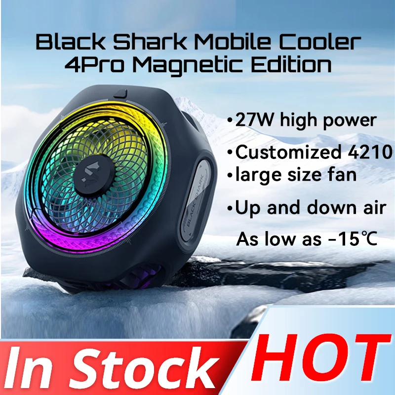 Original Black Shark Magnetic Cooler 4Pro 27W Funcooler Gaming Phone Radiator For Redmagic 9s Pro iPhone Samsung xiaomi oppo