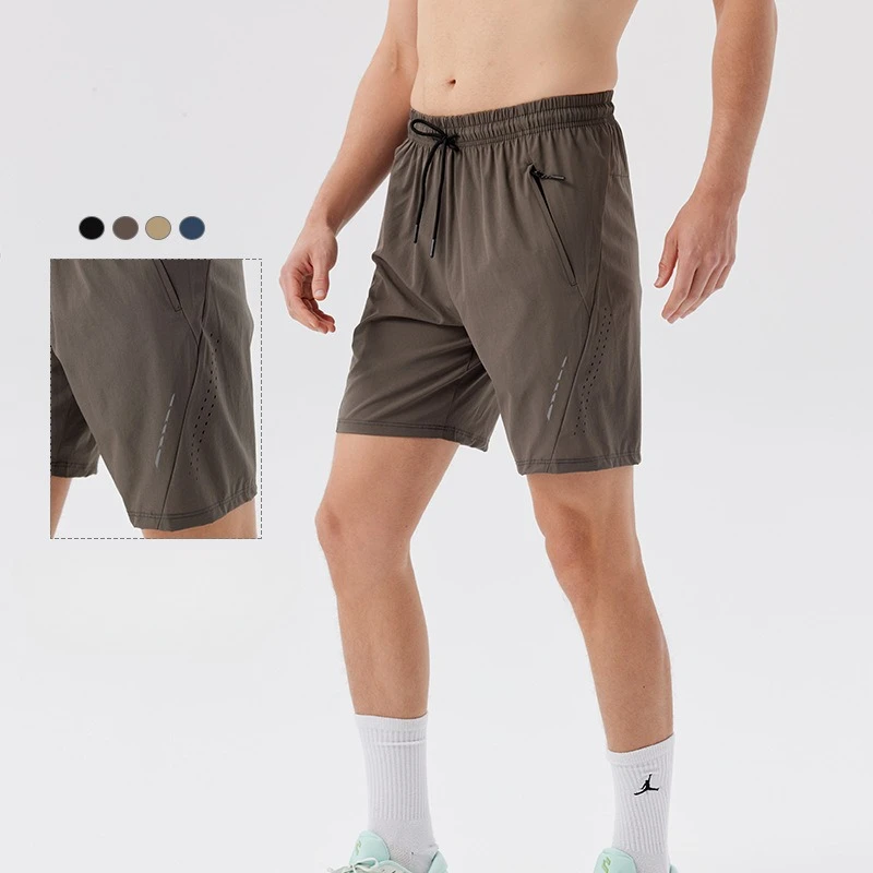 

2025 Summer Thin Ice Silk Running Shorts Men Gym Fitness Short Pants Quick Dry Bodybuilding Sport Shorts Jogging Workout Shorts