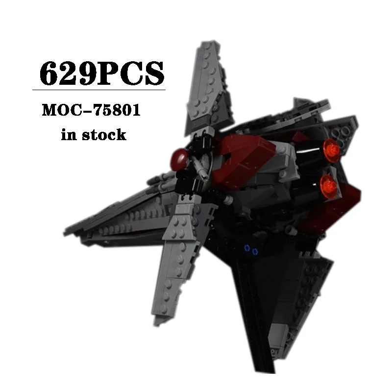 Building Block MOC-75801 V-Wing Fighter Building Model 629PCS Adult & Child Birthday Toys Christmas Creative Gifts