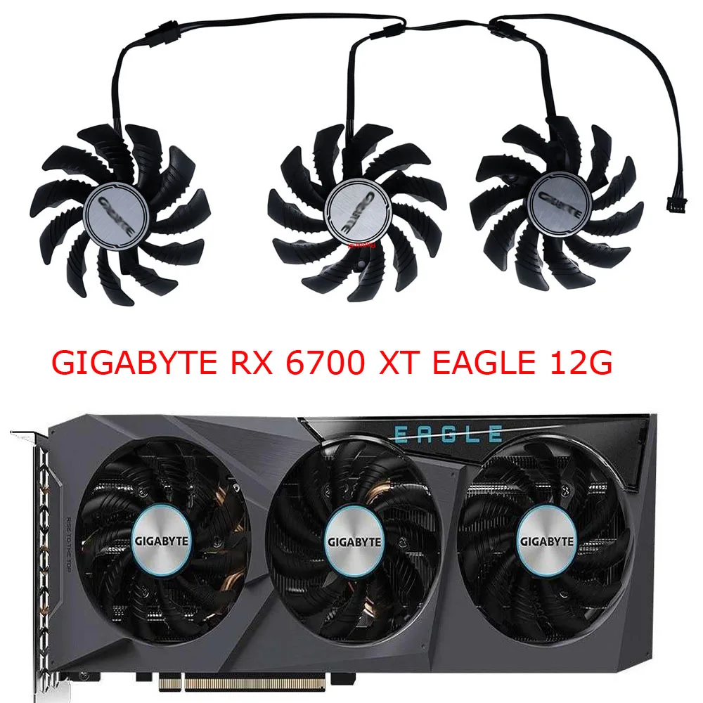 T128010SU,GPU Cooler,Video Card Fan,For GIGABYTE RX 5600XT 5700 6700 XT,RTX2060 SUPER GAMING OC 8G,Replace PLD08010S12HH,GA81S2U