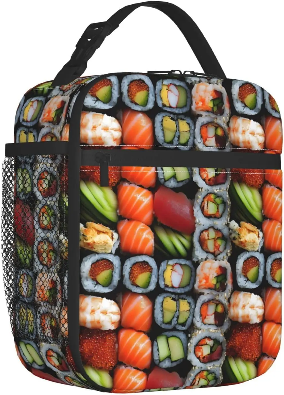 Sushi Lunch Bag, Polyester Tote Bags Portable Lunchbag Decor Gifts for Work