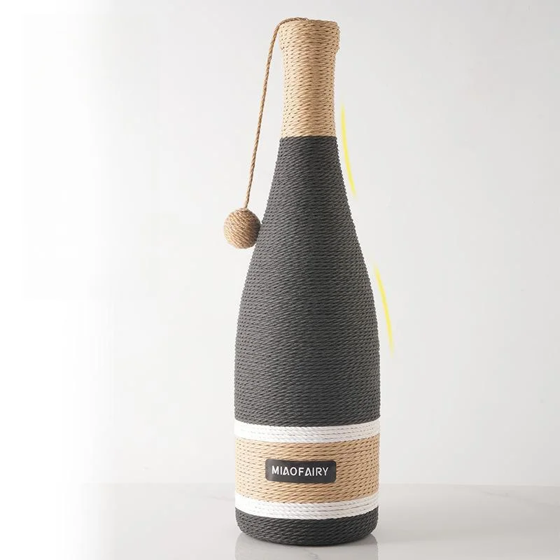 

New High Quality Wine Bottle Shape Cat Scratching Post Standing up Sisal Material No Crumbs Cat Scratching Board Pet Supplies