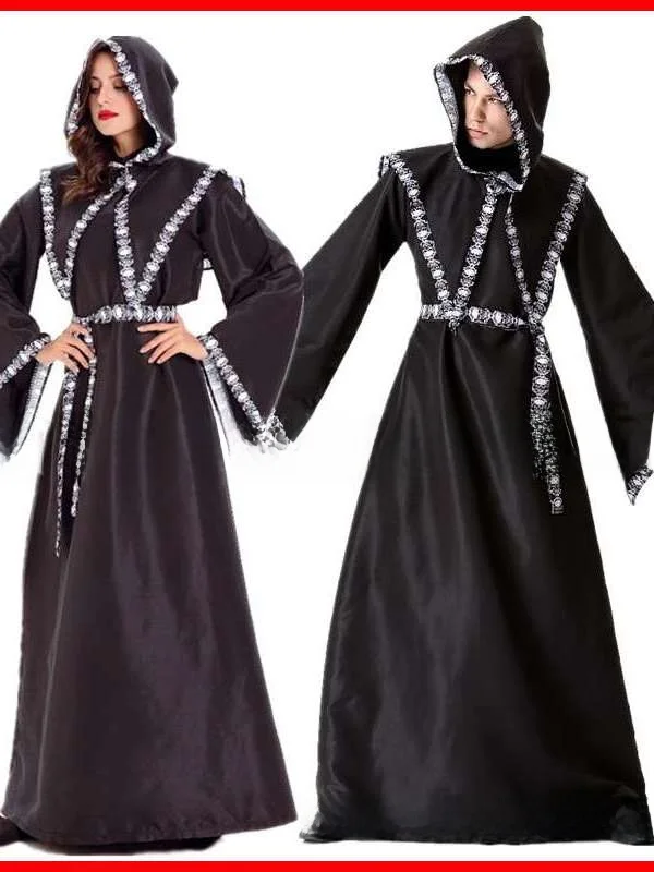 

Adult Male And Female Wizard Death Halloween Costume Cosplay Traditional Chinese Stage Costume Women's Fashion Trendy Clothing