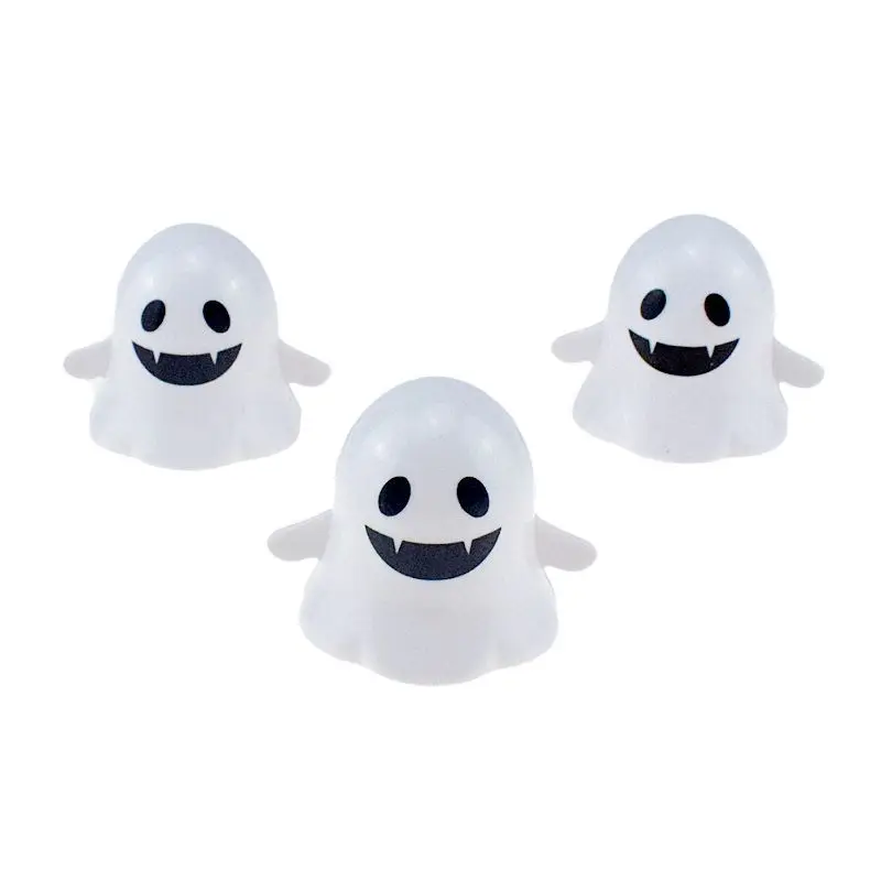 3pcs/bag Funny Cartoon Spooky Toys Creative Novelty Windup Chain Jumping White Ghost Halloween Christmas Windup Little Toy Gift