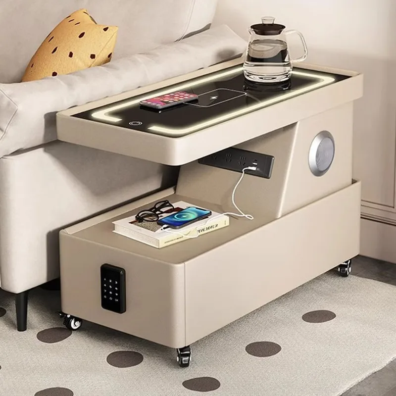 

Sofa side cabinet Multifunctional smart locker Wireless charging Living room locker