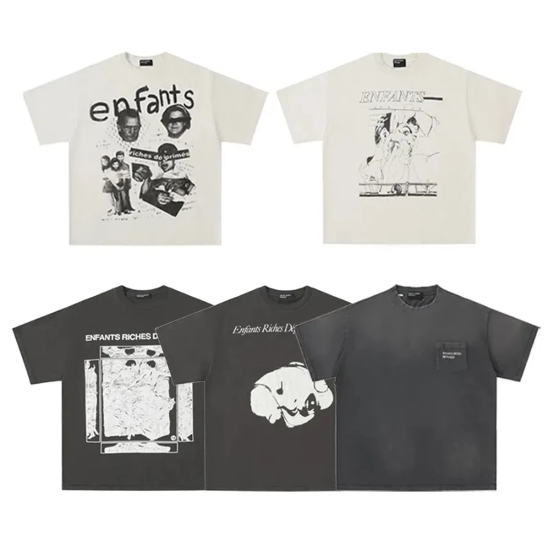 

High Street ERD Casual Graphic T Shirts Y2k High Quality Short Sleeve Tees Cartoon Tops Oversized T-shirt