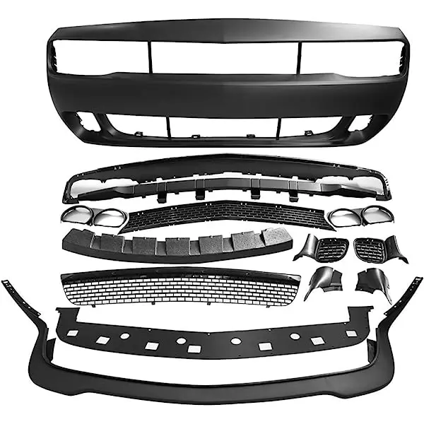 

Front Full Bumper Cover w/ Grille&Lip Whole Hellcat Body Kit For Dodge2015-2023 Challenger forSRT Unpainted PP Other auto parts