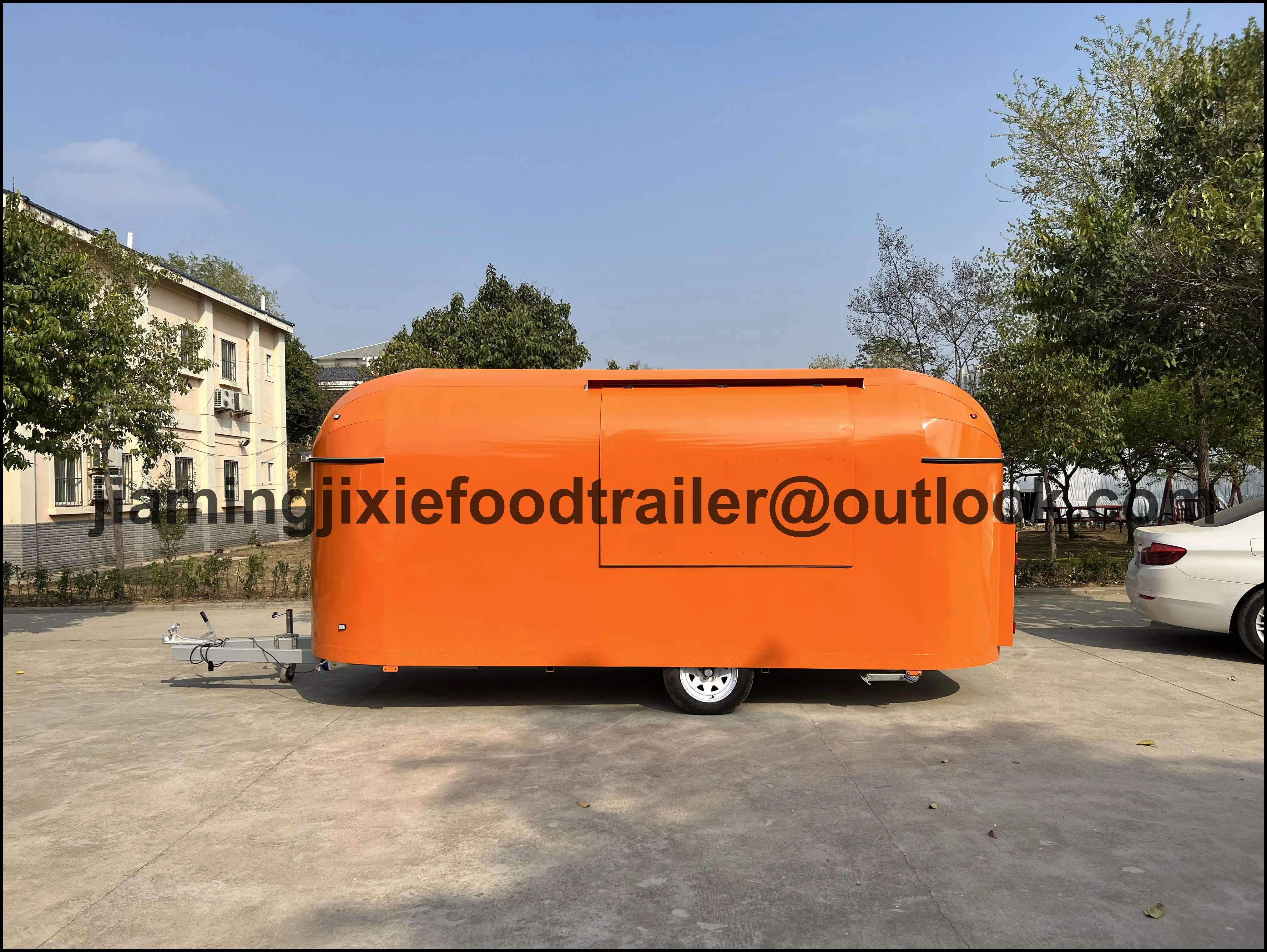 

Mobile Mobile Hamburgers Hot Dog Pizza Fast Food Trailer Stainless Steel Mobile Food Truck with Full Kitchen for Sale