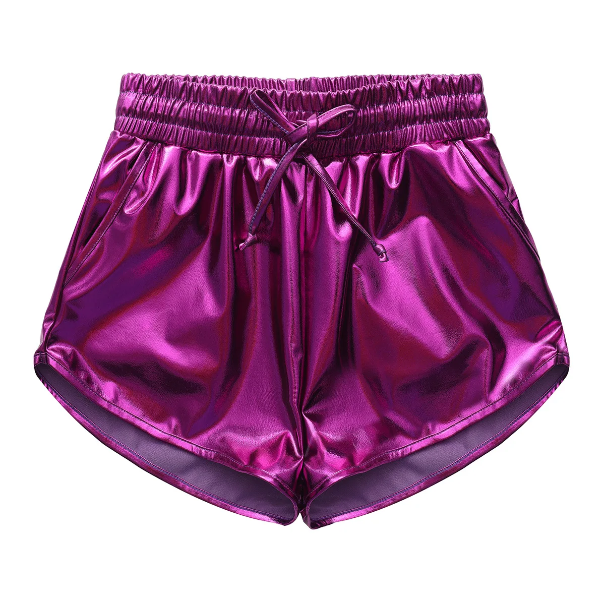 Kind Jungen Mädchen Glänzende Tanzen Mini Shorts Metallic Spandex Moderne Jazz Hip Hop Shorts Bühnenkostüm Straßenhose