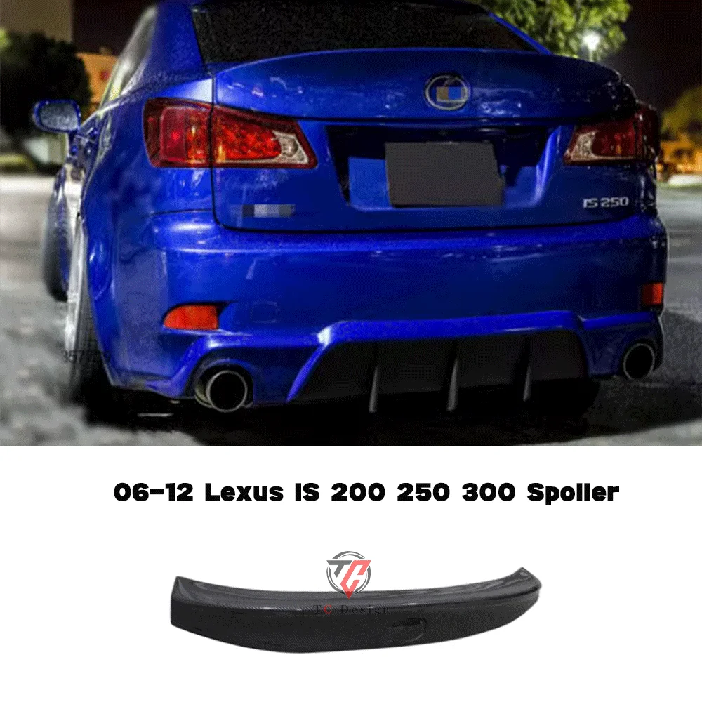 For IS200 IS350 Modifikasi TRD Gaya Hitam Serat Karbon Bagasi Belakang Kompartemen Spoiler Sayap Mobil For Lexus IS 2006-2012