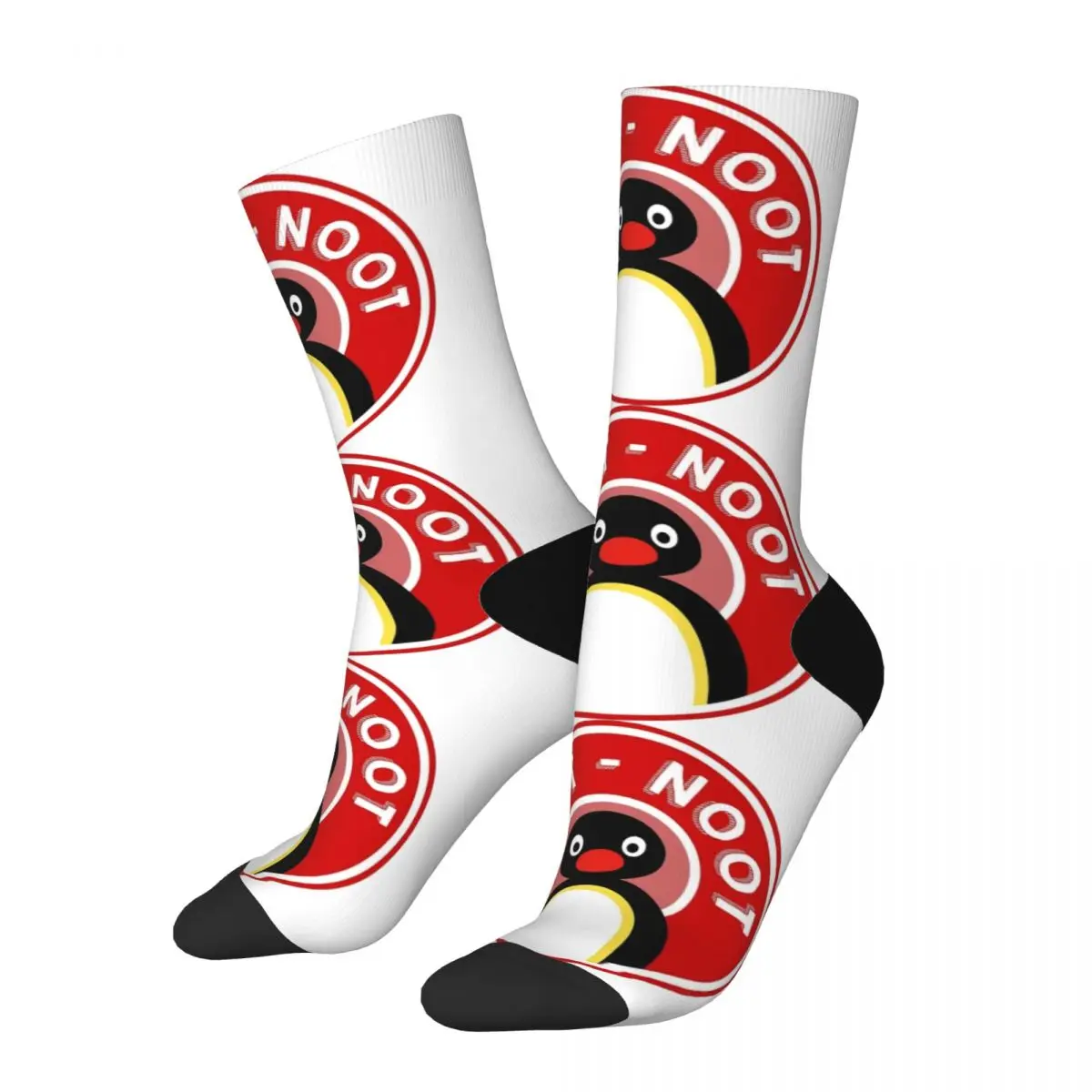 Happy Funny Men's Socks Crazy Pingu Noot Noot Logo Sock Polyester Angery Pingu Graphic Women Socks Spring Summer Autumn Winter