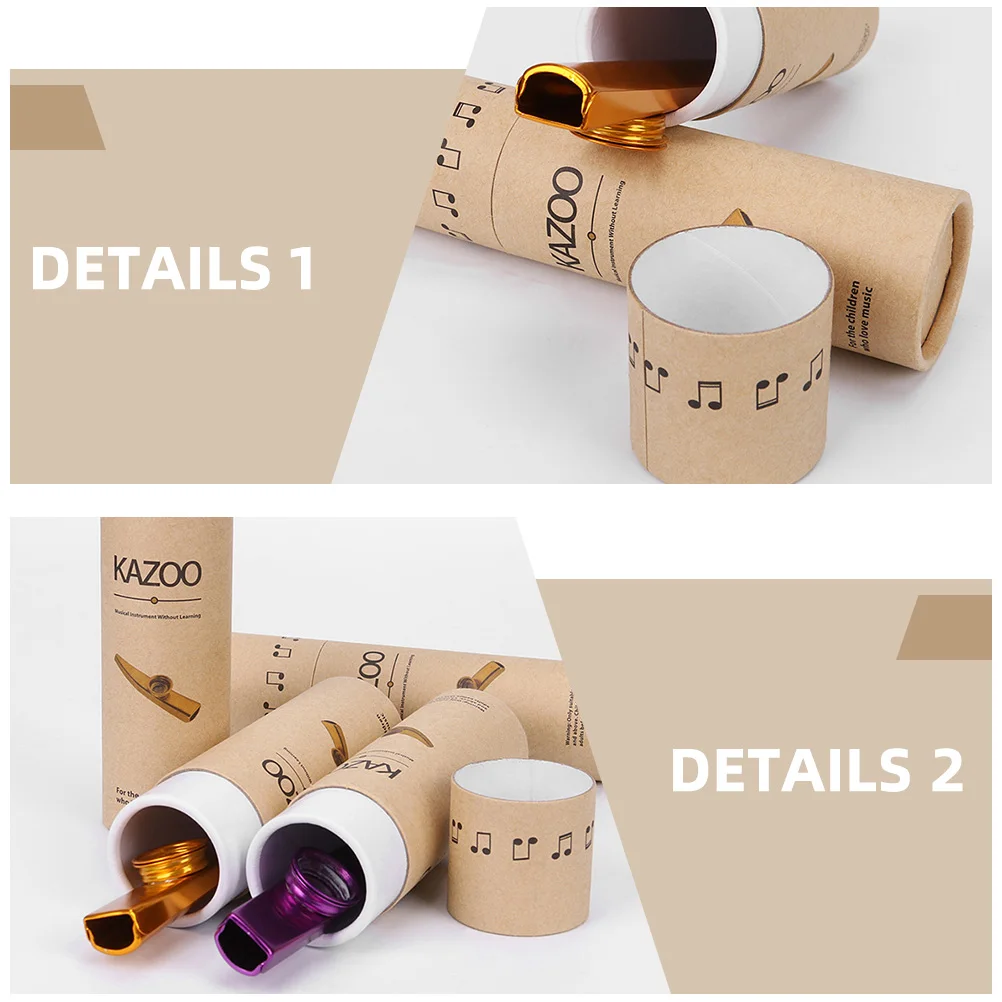 

5 Pcs Large Kazoo Paper Tube Storage Portable Reliable Music Instrument Bag