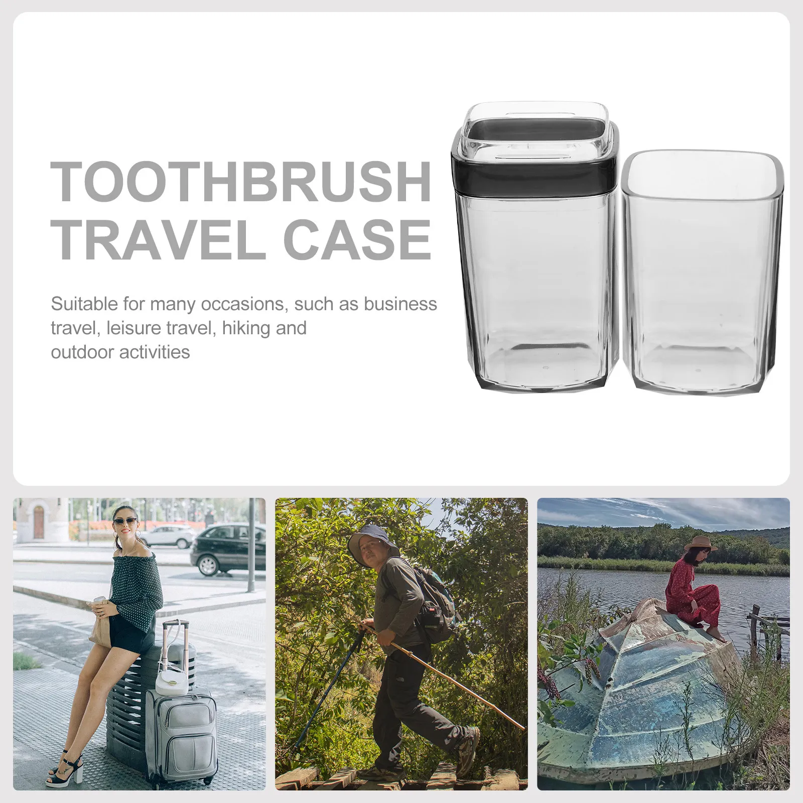 Anti-Drop Portable Toothbrush Storage Box for Travel Toothbrush and Toothpaste Organizer Compact Airtight Travel Bathroom