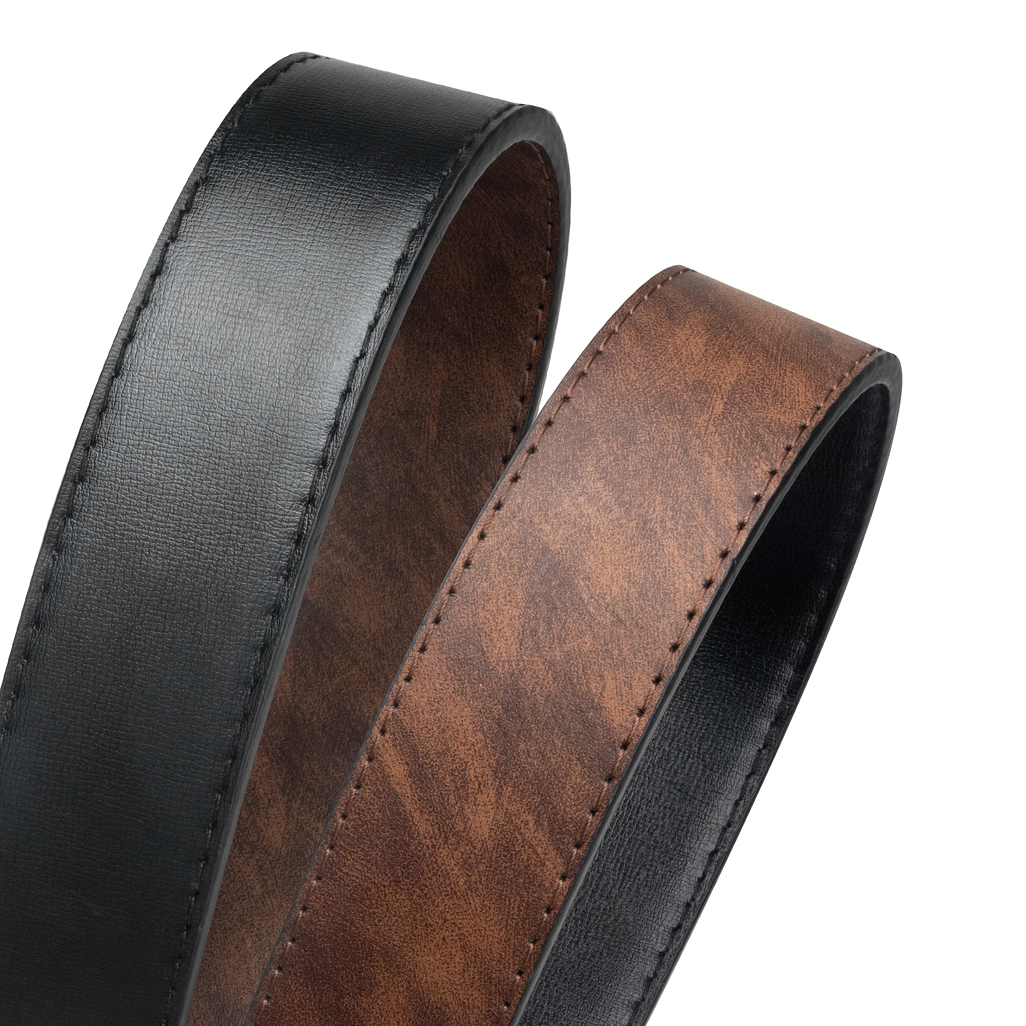 Maikun Designer Pin Buckle Leather Belts For Men Luxury Reversible Coffee Belts Fashion Business Men's Leather Belt