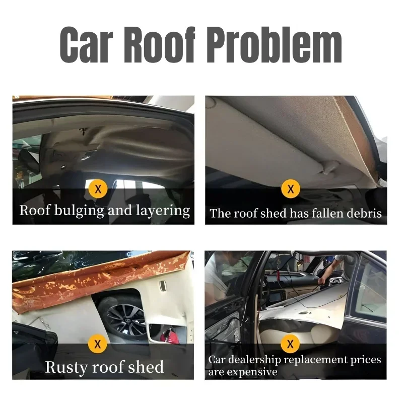 Car Headliner Mesh Fabric for Car Upholstery Self Adhesive Repair Patches Car Interior Roof Fabric Trim DIY Crafts Stickers